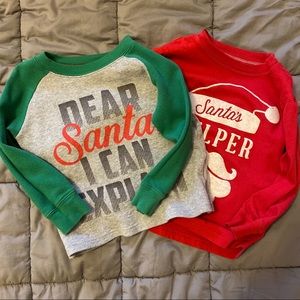 Two Carter’s Christmas shirts